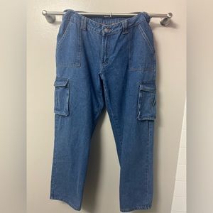 FLAT POCKET SIDE CARGO JEANS